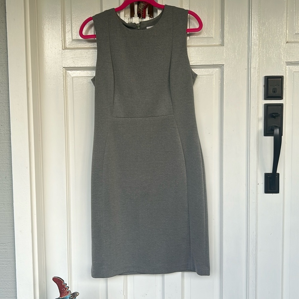 Grey calvin klein sheath dress